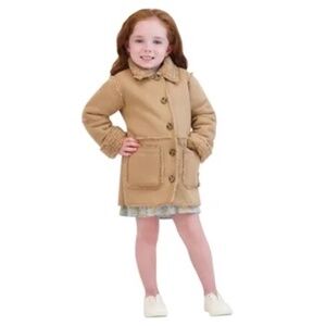 Biscotti Girls Faux Suede Brown Jacket – Cozy & Stylish | 3T, 4T & 5T